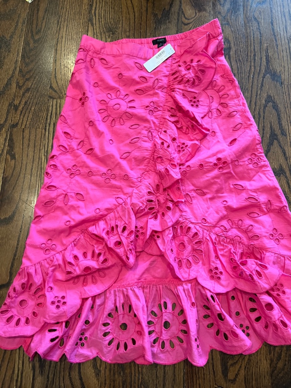 J. Crew Black Eyelet Mid Length Skirt NEW!!!